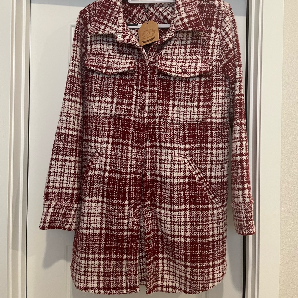 Shacket - Ruby/Maroon color